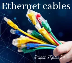Ethernet cables are the most commonly used type of networking cable for connecting devices to a wired network. These cables transmit data through twisted pairs of copper wires, which are shielded to reduce interference from other electrical signals.